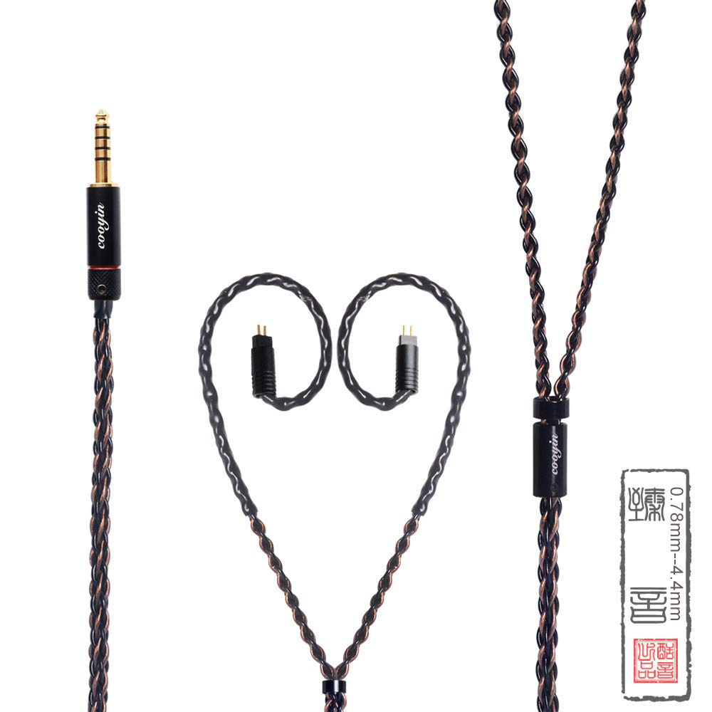 Amazon | cooyin リケーブル 0.78mm-2pin ケーブル 4.4mm I型 8芯 単